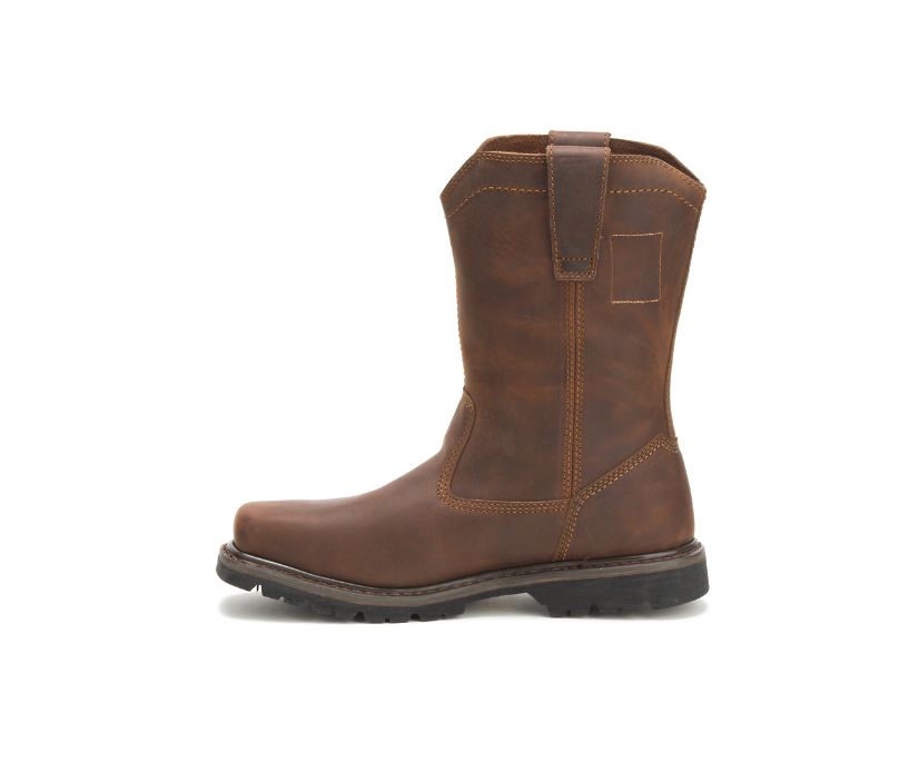 Pull On Μπότες Cat Wellston Steel toe Εργασίας ανδρικα σκούρο καφε | 7456-XKRGA