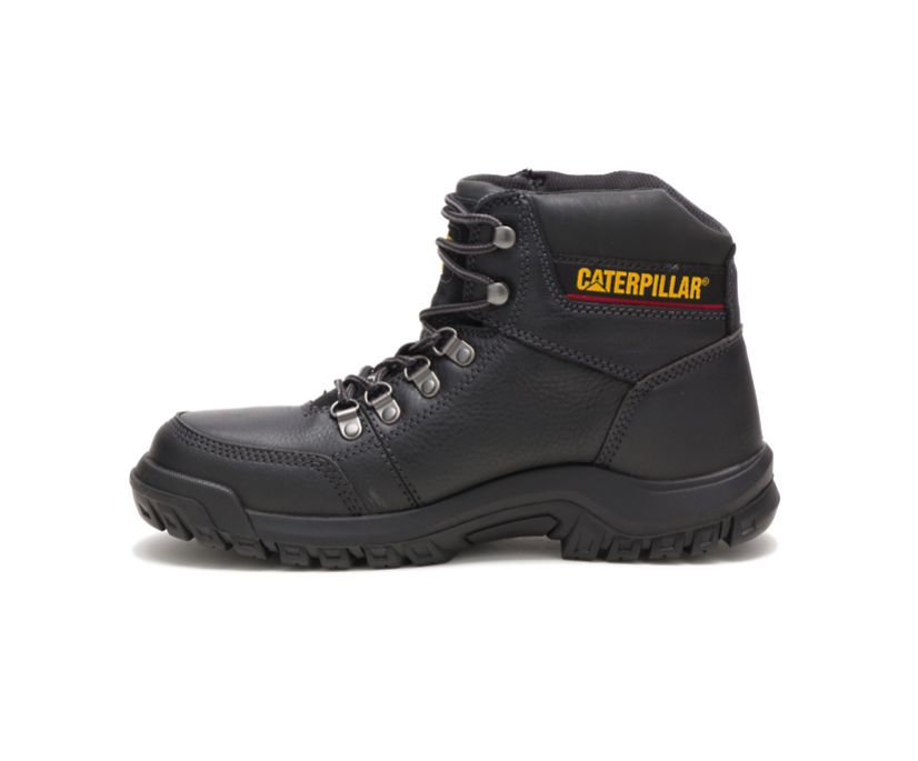 μποτεσ Cat Outline Steel toe Εργασίας ανδρικα μαυρα | 6719-BKQGY